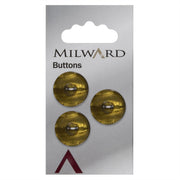 Milward Platte Knoop Glanzend Groen 17mm (3 stuks)