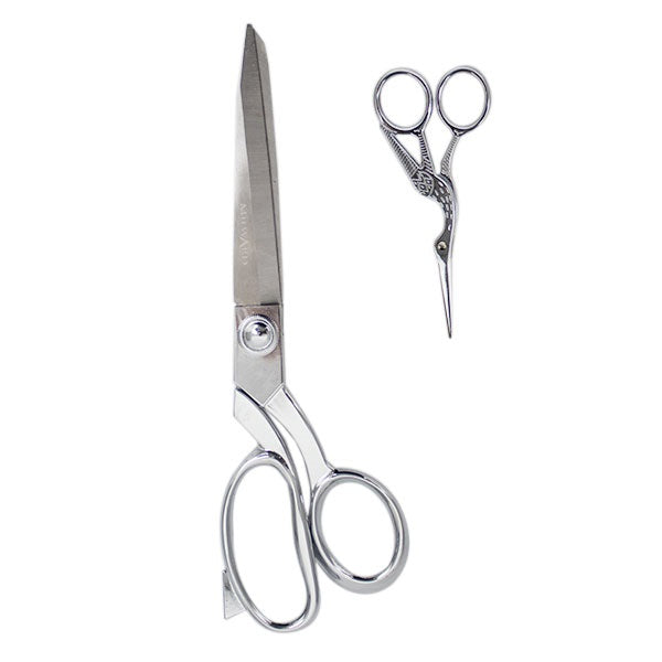 Milward Set Stoffenschaar (25,5cm) & Borduurschaar (11,5cm) Silver