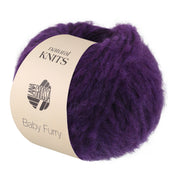 Lana Grossa Baby Furry 003 Donkerviolet - productfoto van het pluizige garen