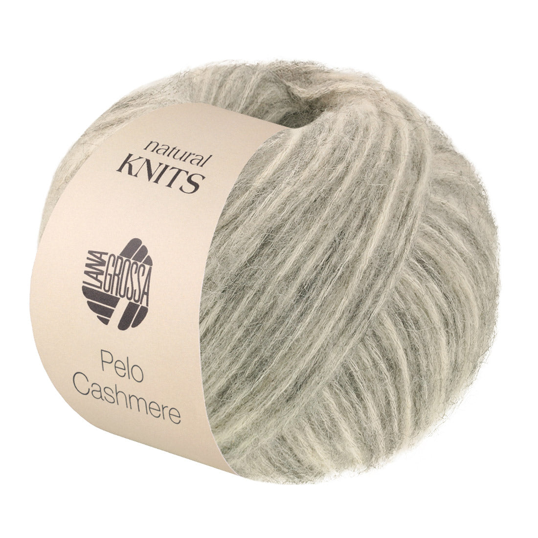 Lana Grossa Pelo Cashmere 004 Off-white/Light Grey