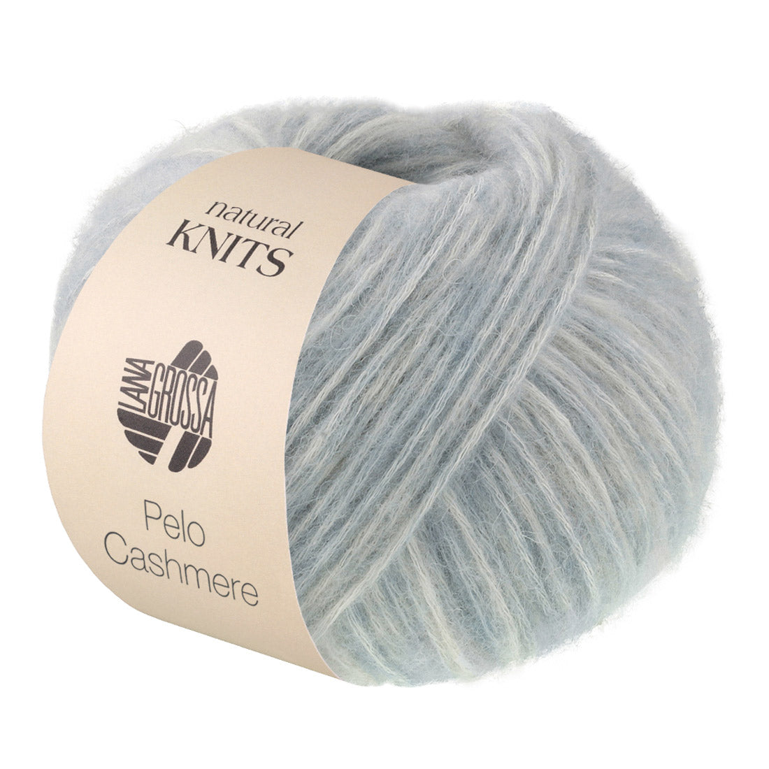 Lana Grossa Pelo Cashmere 011 Light Blue/Off-white