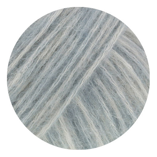 Lana Grossa Pelo Cashmere 011 Light Blue/Off-white