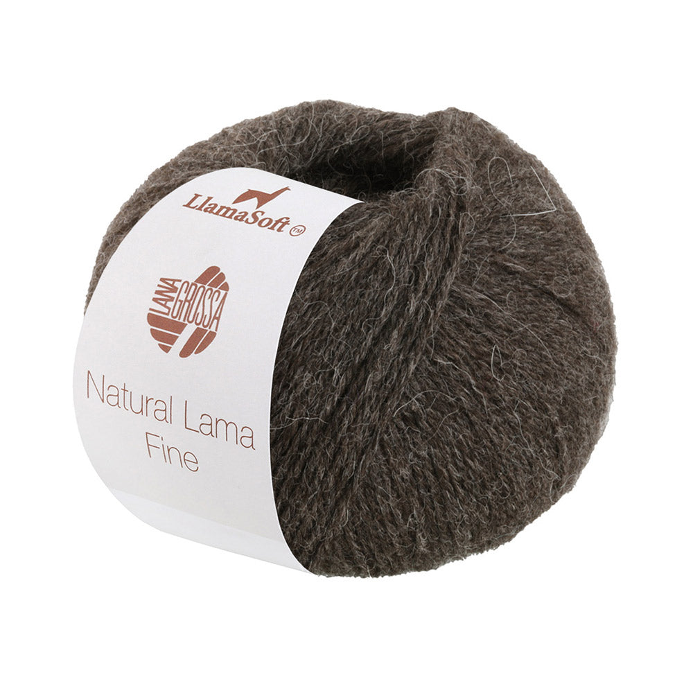 Lana Grossa Natural Lama Fine 115 Zwart Bruin