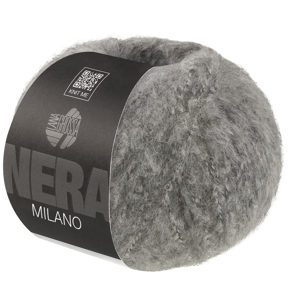 Lana Grossa Milano 001 Grijs gemêleerd - bol garen in de kleur van voren