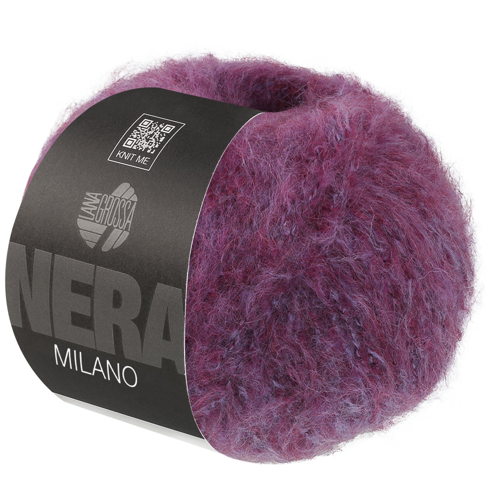 Lana Grossa Milano 016 Violet gemêleerd - bol garen in de kleur van voren