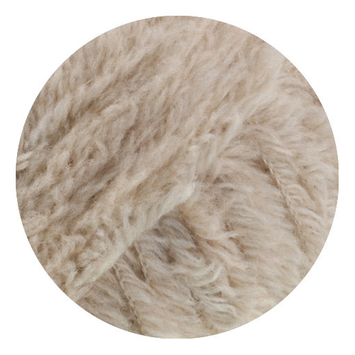 Lana Grossa Pelliccia 002 Beige - detailafbeelding van het garen