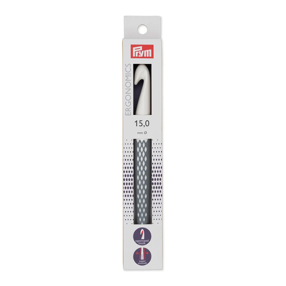 Prym Wolhaaknaald Ergonomisch 18 cm 15,00 mm Grijs