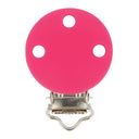 Opry Silicone Pacifier Clip, Hard, Pink, 29.5 x 42.7 mm