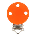 Opry Silicone Pacifier Clip, Orange, 29.5 x 42.7 mm