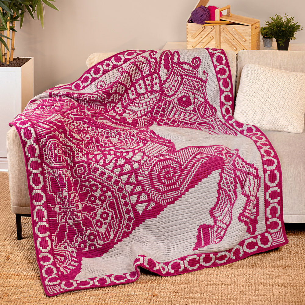 Zen Tangle Horse - AdO Crochet - Mozaïek Haakpatroon (digital)