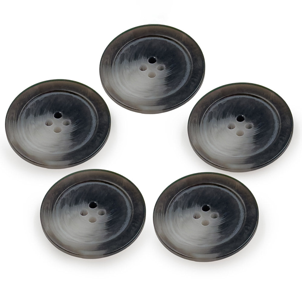 PPY Knopen Mathoorn-Effect Set 5 Stuks 20 mm 2057 Grijs
