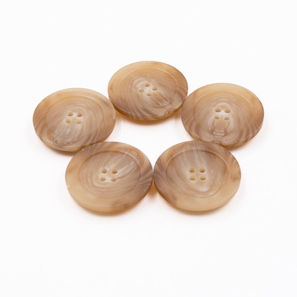 PPY Knopen Mathoorn-Effect Set 5 Stuks 25 mm 2333 Bruin