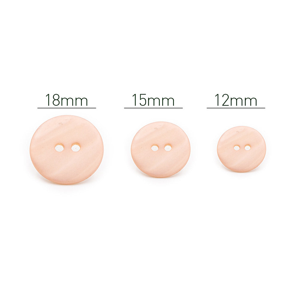 PPY Knopenset Parelmoer Roze 5 Stuks 18 mm