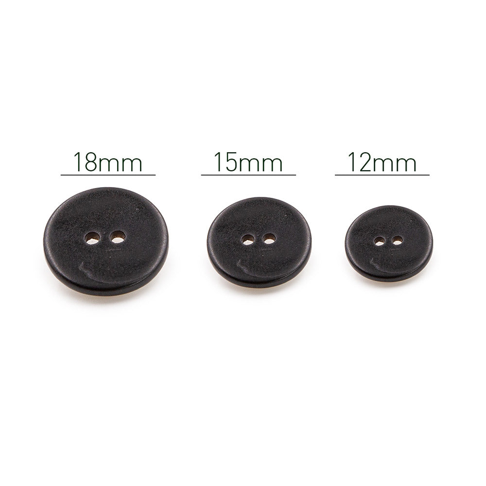 PPY Knopenset Parelmoer Zwart 5 Stuks 15 mm