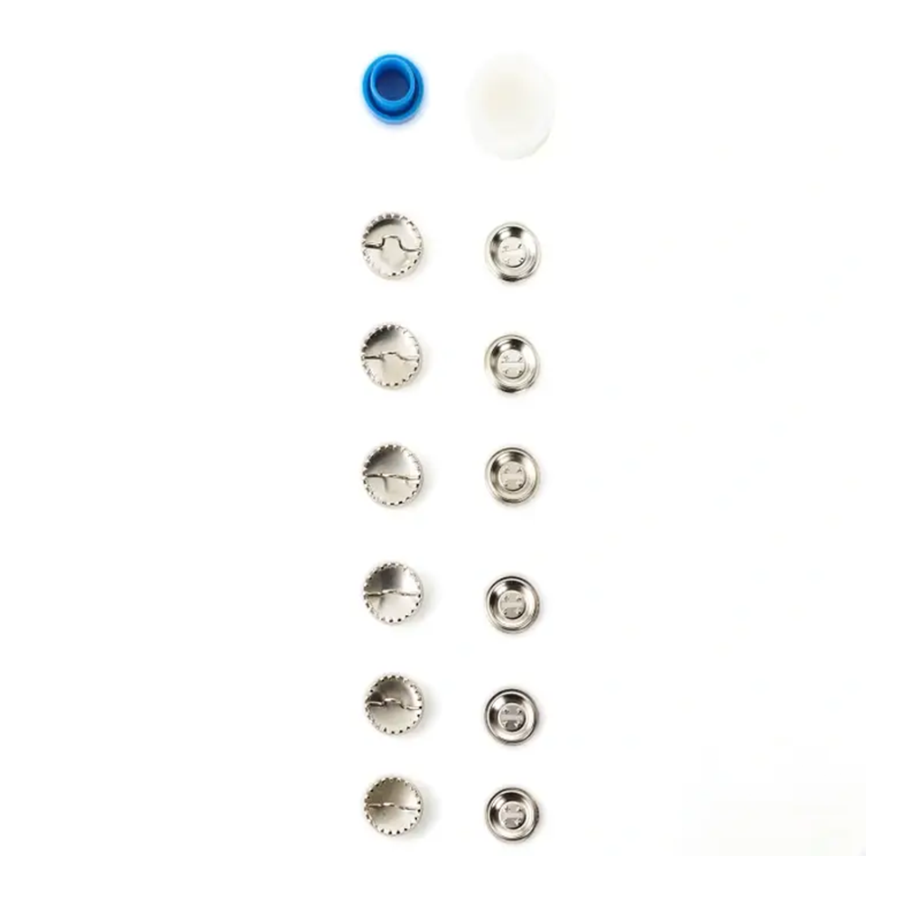 Epim fa — gemaakt met Prym Stofknopen met Matrijs Zilver