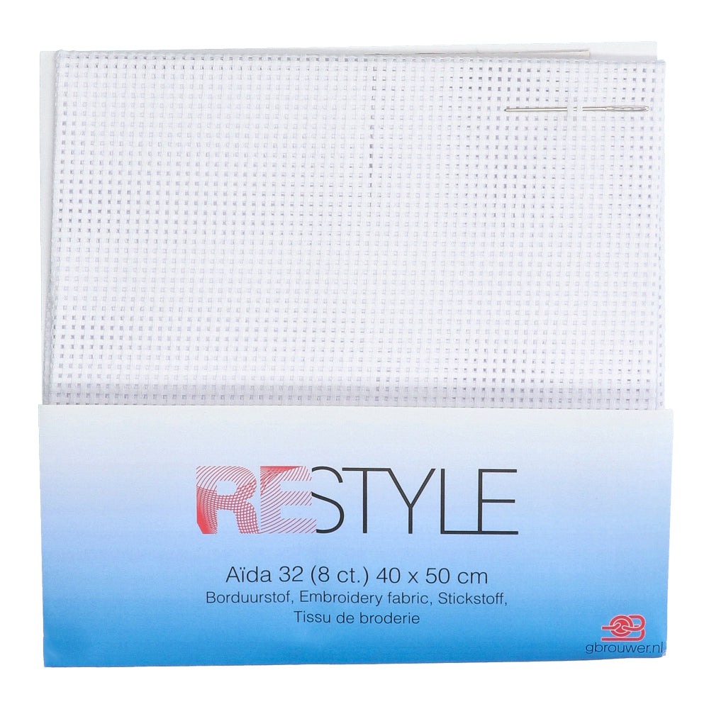 Restyle Borduurstof Aïda 32 (8 ct.) 009 White (2)