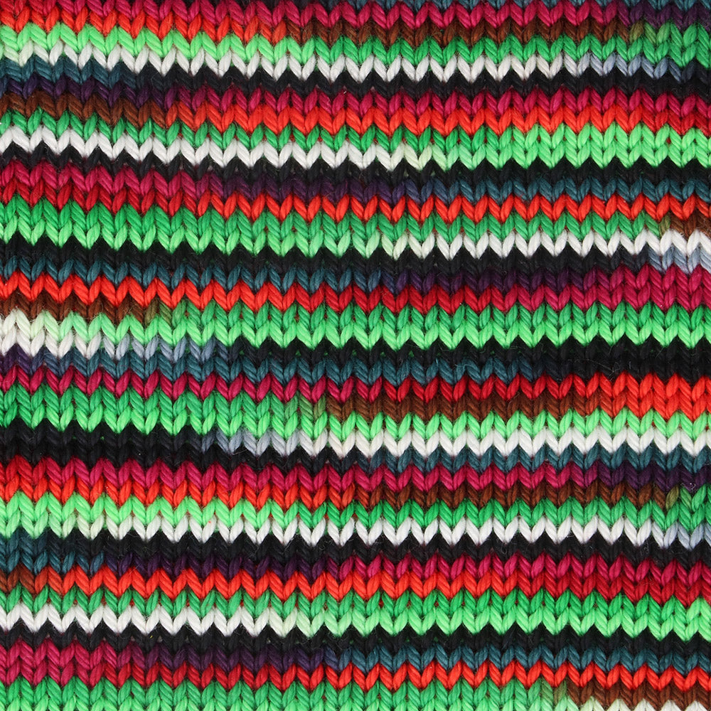 Gauge swatch — gemaakt met Scheepjes Catona Chroma
