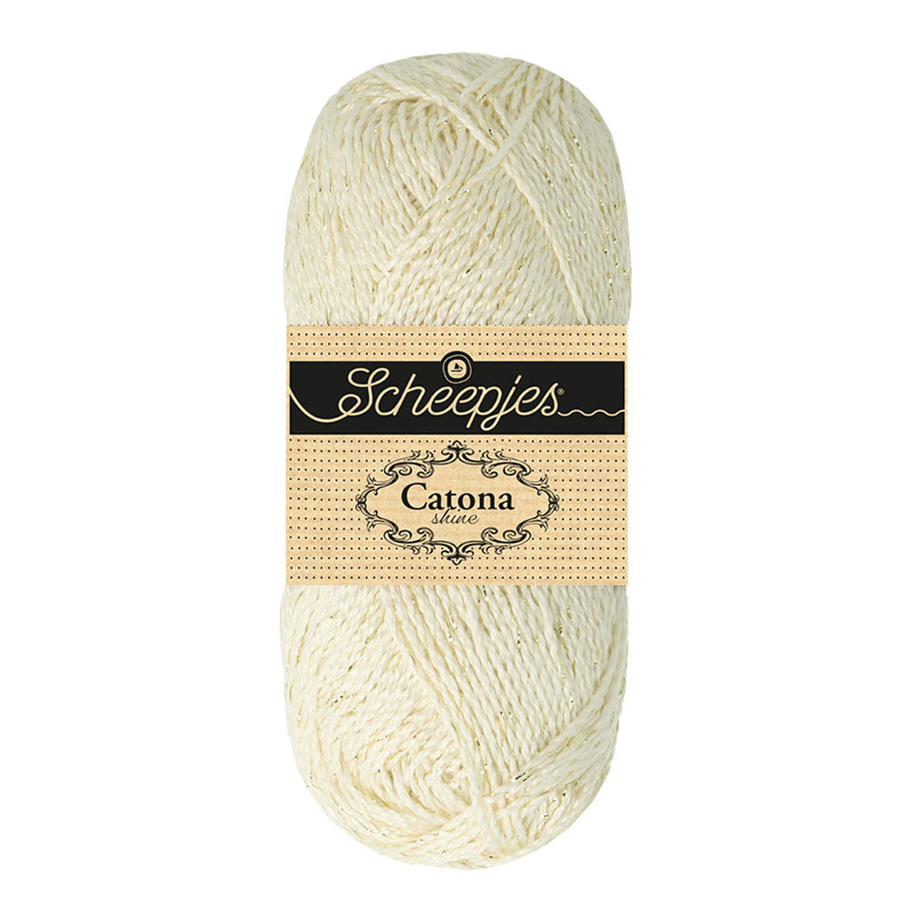 Scheepjes Catona Shine 50g 105-G Bridal White - Gold