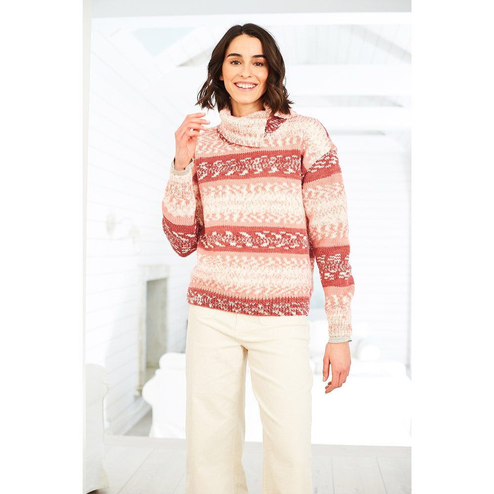 Easy fair isle effect — gemaakt met Stylecraft breipatroon Easy Fair Isle Effect Sweater