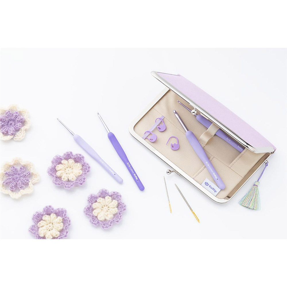 Tulip Etimo Murasaki Crochet Hook Set | Deluxe Soft-Grip Set in a