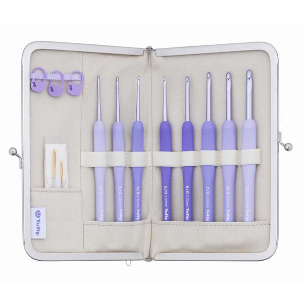Tulip Etimo Murasaki Crochet Hook Set | Deluxe Soft-Grip Set in a