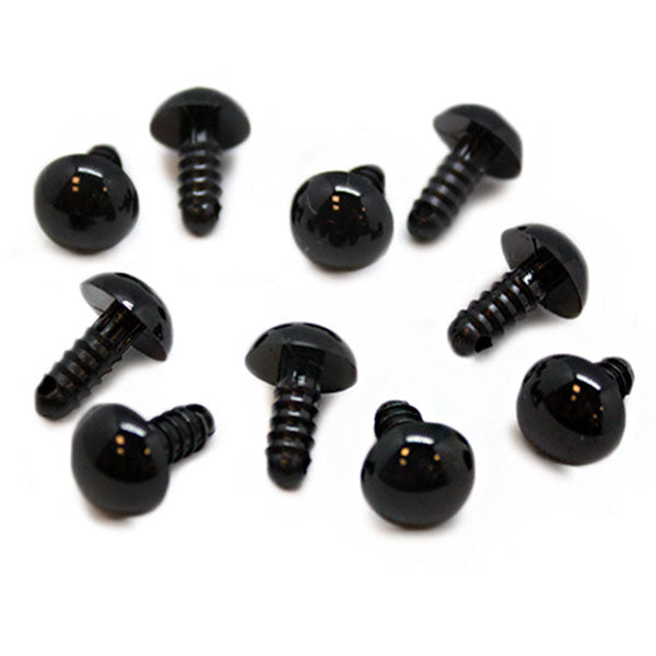 Veiligheidsogen Zwart 10 mm 5 paar