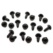 Veiligheidsogen Zwart 15mm 10 paar