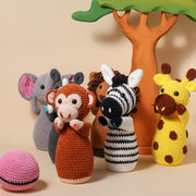 Safari Kegelspel van YarnZoo gehaakt met Scheepjes Little Darling