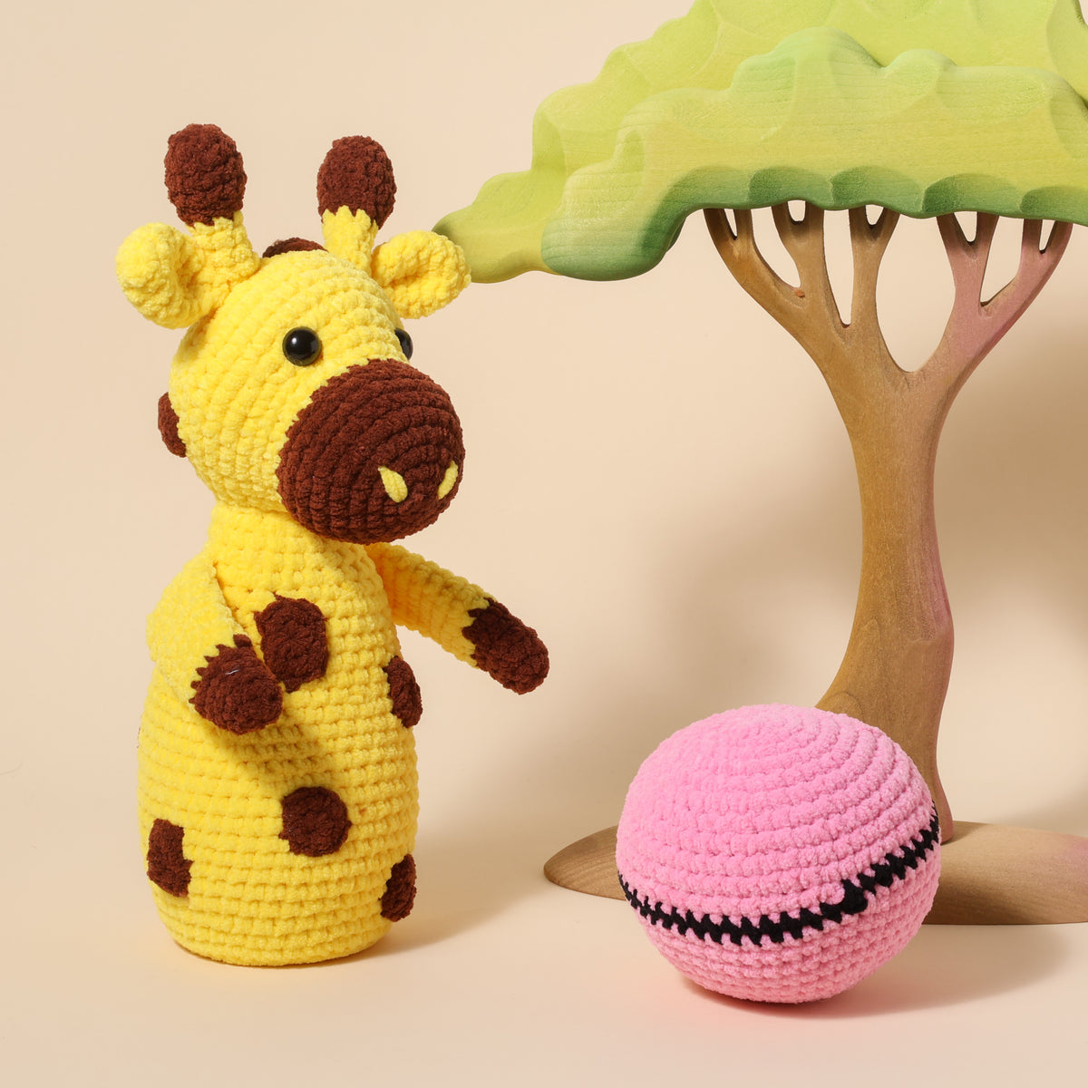 Safari Kegelspel haakproject met zacht Scheepjes Little Darling