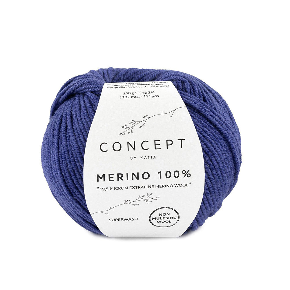 Katia Merino 100% 051 Medium blauw