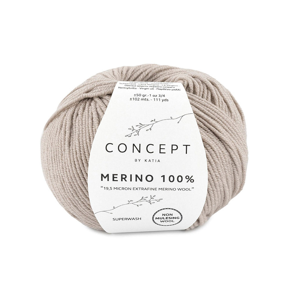 Katia Merino 100% 040 Steen grijs