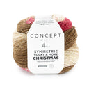Katia Symmertric Socks & More - Christmas 201 Beige-White-Red