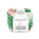 Katia Symmertric Socks & More - Christmas 101 Green-Red-White