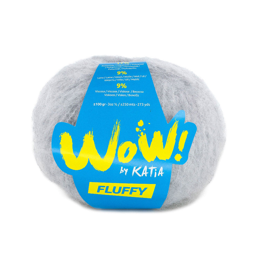 Katia WOW - Fluffy 081 Licht grijs