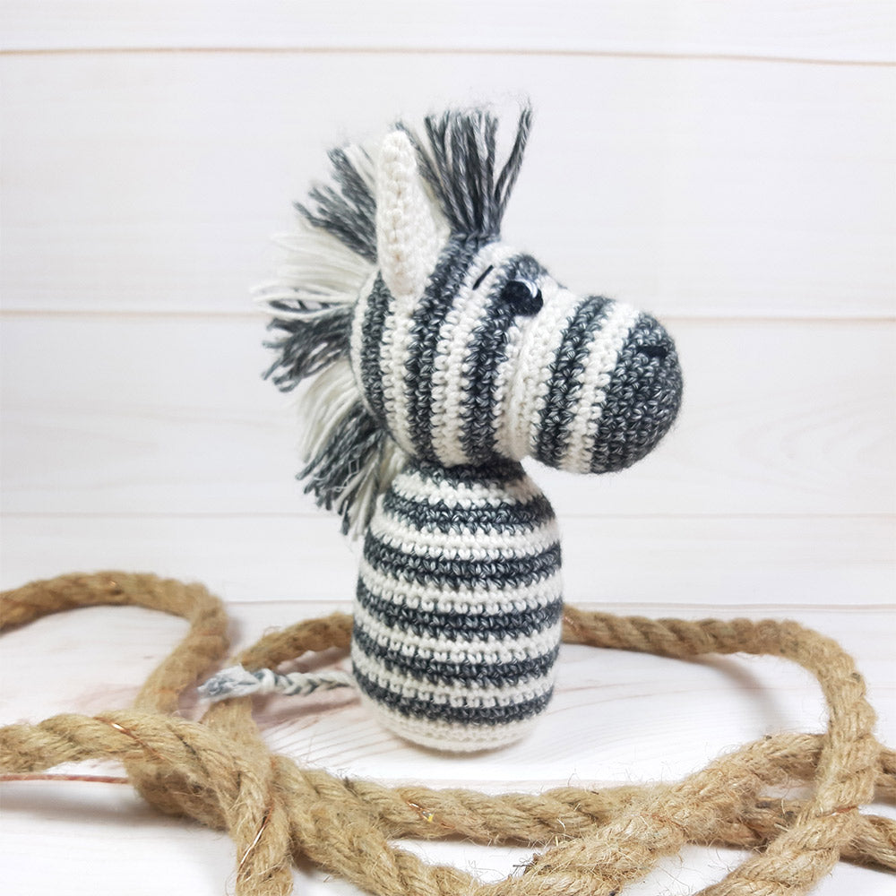 Zebra zijkant — gemaakt met Zebra Garenpakket - Exclusief Patroon