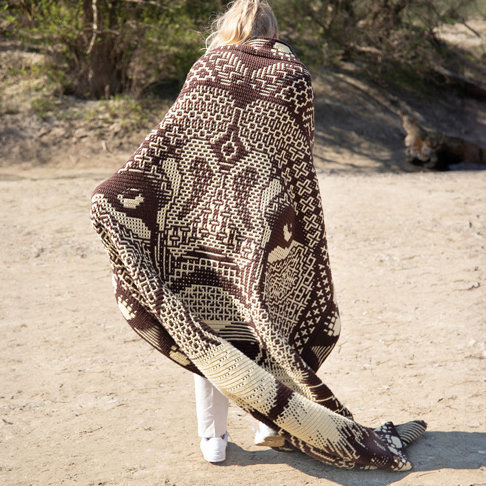 Leeuw — gemaakt met Zen Tangle Lion - AdO Crochet Garen- en Haakpakket Interlocking Special DK