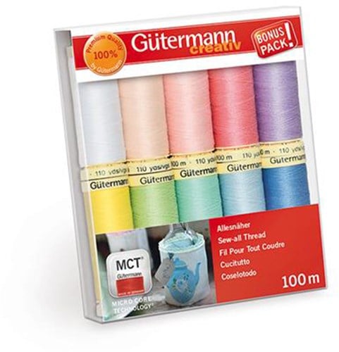 Gütermann Sewing Thread Set Sew All Thread Pastel - 10 spools