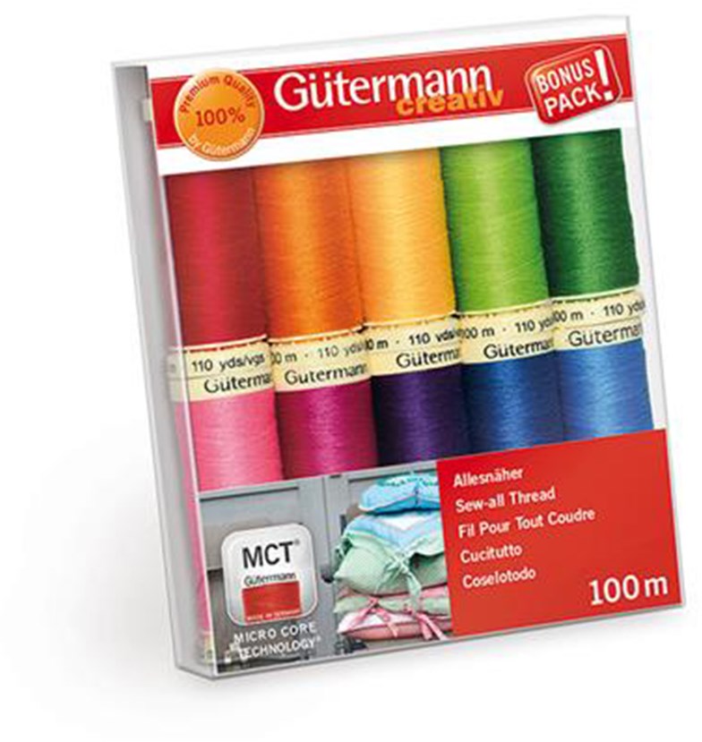 Gütermann Sewing Thread Set Sew All Thread Colorful - 10 spools 