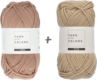 Yarn and Colors Slouchy Pouch Color Block Crochet Kit 006 Taupe