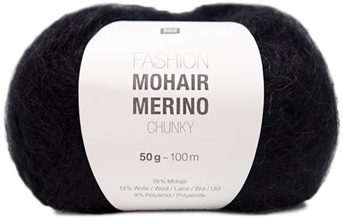 Rico Fashion Mohair Merino Chunky 008 Black
