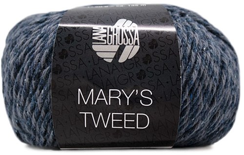 Lana Grossa Mary's Tweed 012 Gray Blue Mottled