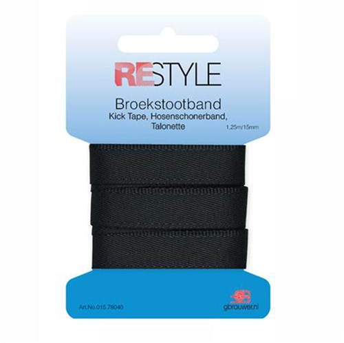 Restyle Trouser Kick Tape 15 mm x 1.25 meters 000 Black
