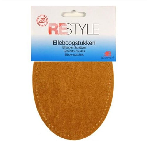 Restyle Elbow Patches Faux Suede 14 cm x 9.5 cm Iron-On 653