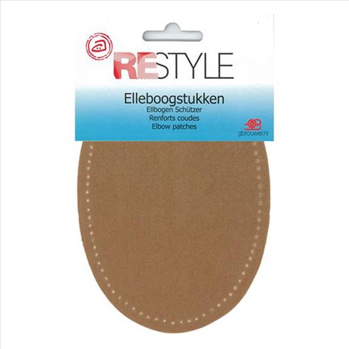 Restyle Elbow Patches Faux Suede 14 cm x 9.5 cm Iron-On 886