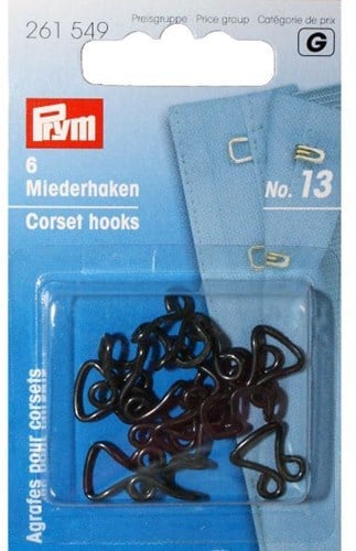 Prym Corset Hooks Black