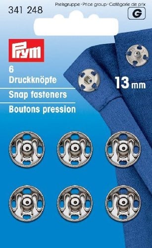 Prym Snap Fasteners silver 13mm