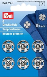 Prym Snap Fasteners silver 15mm