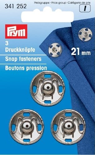 Prym Snap Fasteners silver 21mm