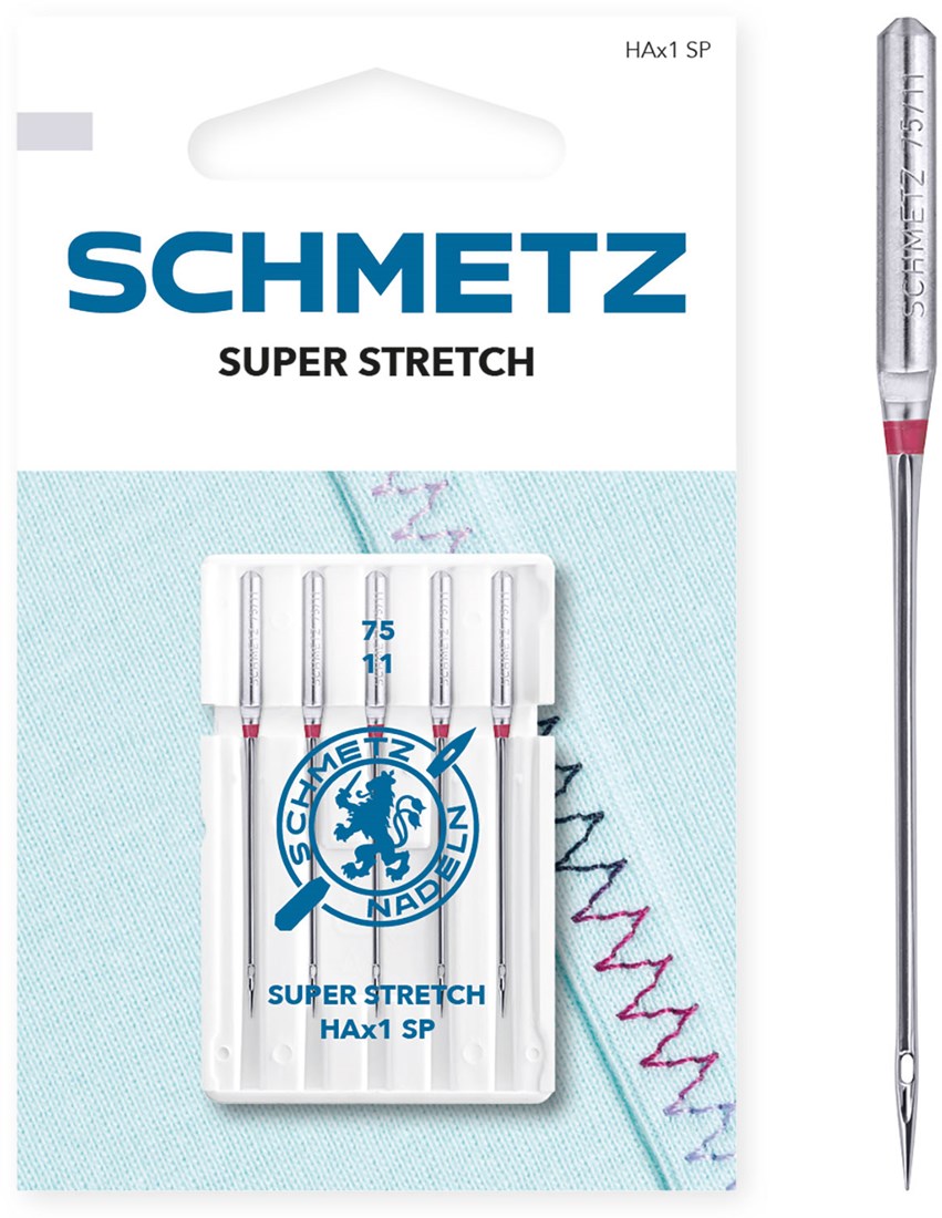 Schmetz Super Stretch Needles Size 75 -1x5 Needles per card 001s