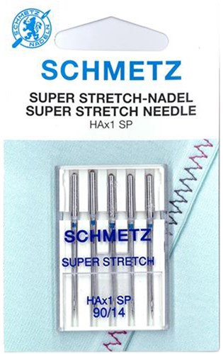 Schmetz Super Stretch Needles Size 90 -1x5 Needles per card 002